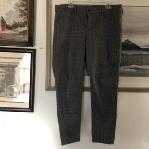 Gap Legging Jean Gray Star Print Skinny Sz 33 A2602